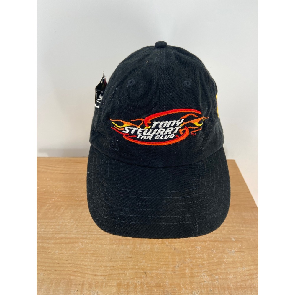 Tony Stewart Fan Club Bass Pro Shops NASCAR Hat Black Flex-Strap Hultman NEW‎